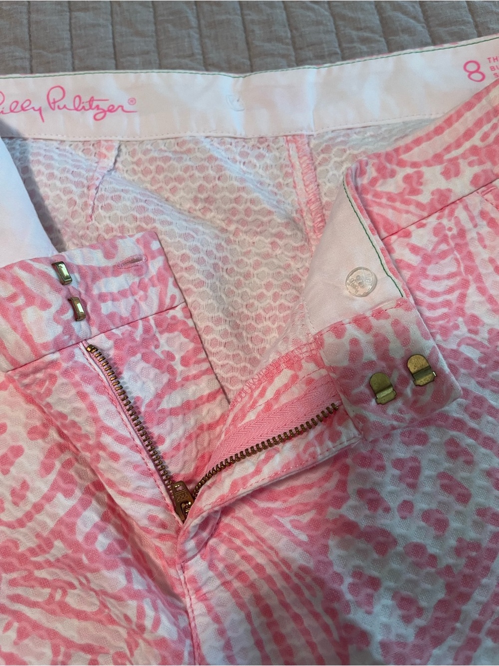 Lilly Pulitzer Pink Printed Scallop-Trim Shorts - Picture 5 of 7